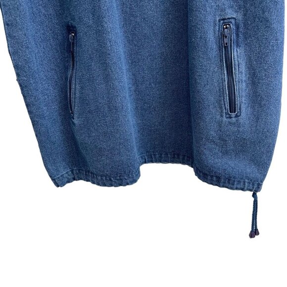 Lee Valley Ireland Men's Blue Denim Pullover Jacket Zipper Pockets Drawstring L - Picture 5 of 13